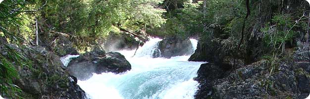 Cascada los Alerces en Bariloche, Patagonia Argentina